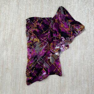 Vintage Cherry Krave One Shoulder Tunic Blouse Top 1X